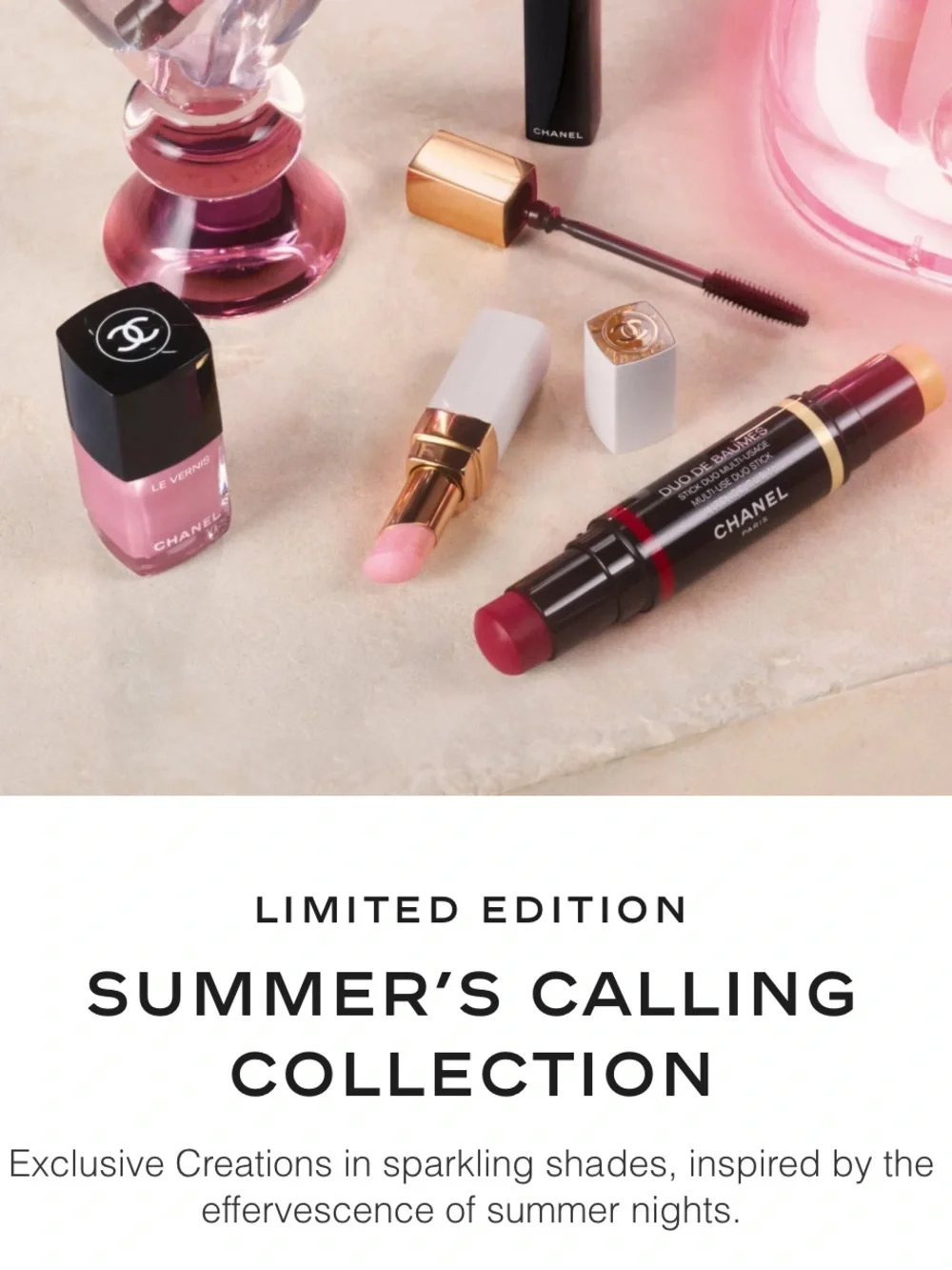 CHANEL Rouge Coco Baume Shine Chanel Tinted Lip Balm Color Sparkling Pink 772